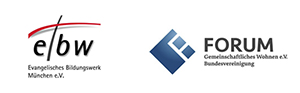 2 Logos: Evangelisches Bildungswerk e.V. und Forum - gemeinschaftliches Forum e.V.