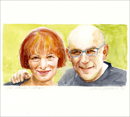 Elvira,60, mit roten Haaren und Horst (65) blicken freundlich aus dem Bild