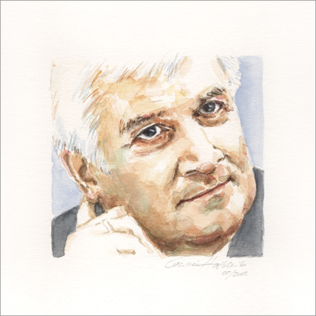 Horst Seehofer, Portrait in Aquarell